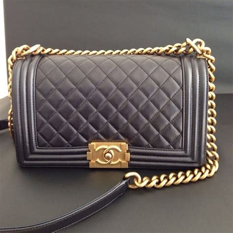 chanel boy gold hardware|Chanel bag.